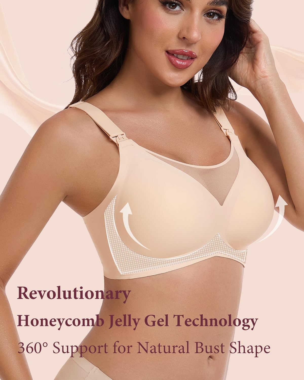 Vinfact 3 Pack Nursing Bras for Breastfeeding Comfort Maternity Bras for Pregnancy Wireless Seamless Breastfeeding Bras