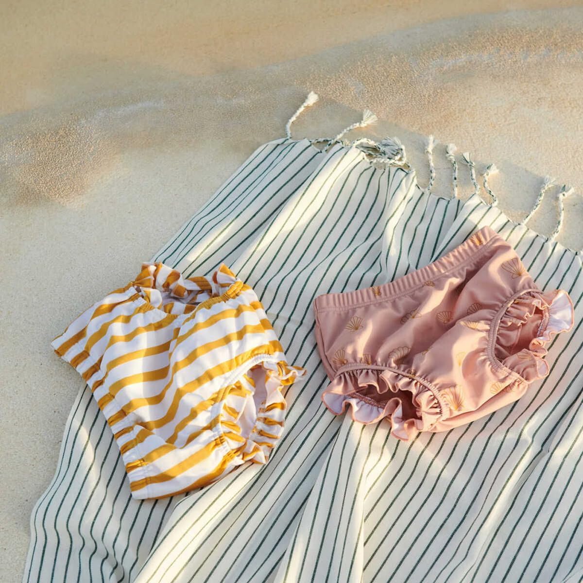 Infant Baby Girl Swim Diapers Washable Reusable Swimming Diaper BPA Free Swimmers Swim Pants Ruffle Water Diapers 6-9M