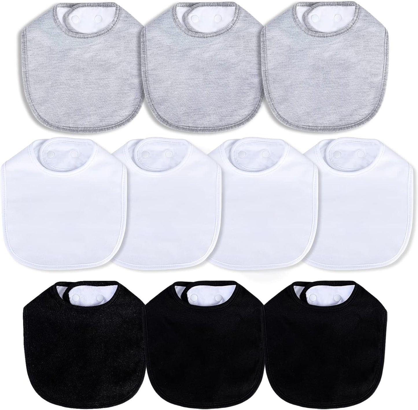 Hakochia Waterproof Baby Bibs Organic Cotton Super Soft and Absorbent With Adjustable Snap for Baby Boys and Girls