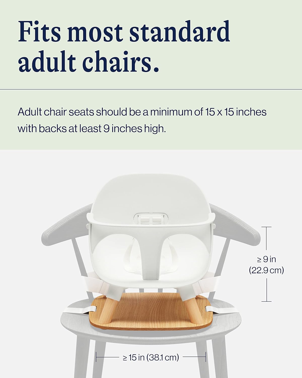 Lalo The Booster Seat for Babies & Toddlers, Children's Booster Seat, Easy to Clean Five-Point Safety Harness & Durable Non-Toxic Plastic Seat & Belly Bar - Coconut