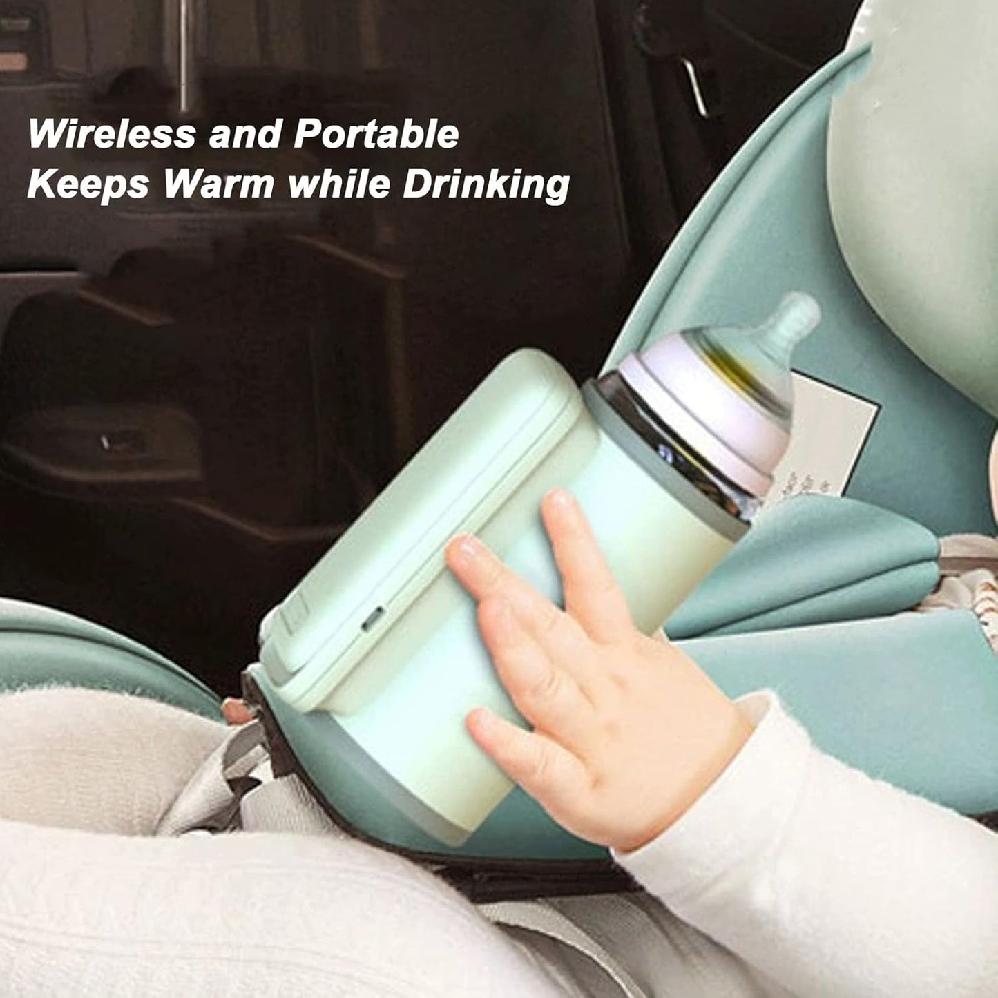 Portable Travel Baby Bottle Warmer, Fast Heating Speed with Battery with Large Capacity, Automatic Setting, Insulation, for Outdoors, USB Load