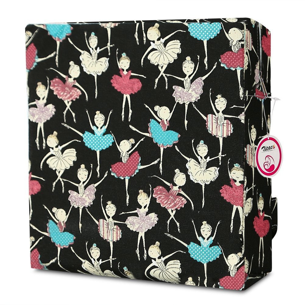 Zicac High Chair Portable Booster Seat Cushion Travel Dining Seat Pad for Toddler Kids Baby Infant Washable Thick Chair Seat Pad (Black)