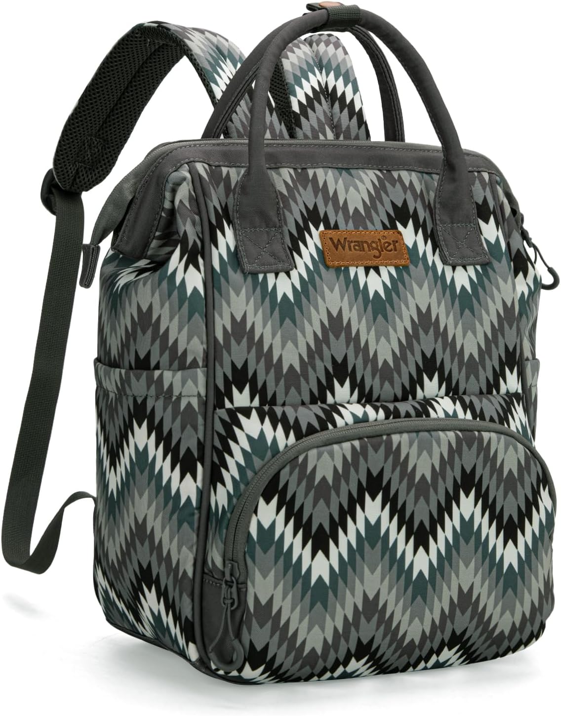 Montana West Wrangler Aztec Callie Diaper Bag Backpack with Stroller Straps Multifunction Baby Travel Bag WG2211-9110BK