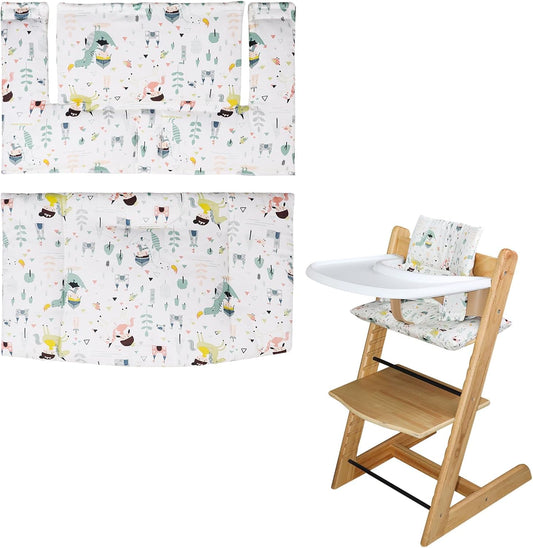 for Tripp Trapp High Chair Cushion, Soft and Comfortable for Tripp Trapp High Chair Cushion, for Tripp Trapp Cushion Set Makes It Safer and More Comfortable for Baby to Sit On (Fairy Forest)