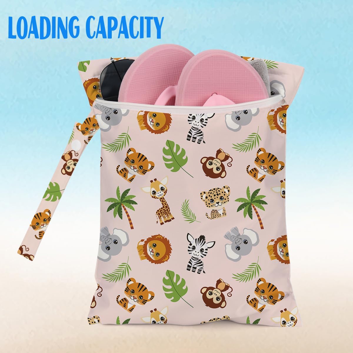 Wet Bag for Baby Swimsuit Dirty Clothes Diaper Yoga Gym, Wet Dry Bag, Beach Vacation Essential for Travel Poor Bathing Daycare Diapers