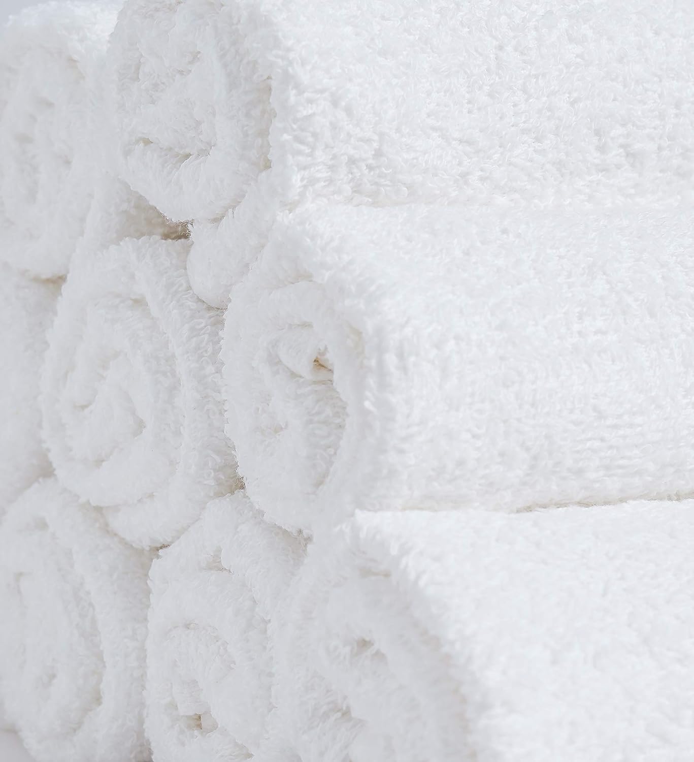 Softolle 100% Cotton Washcloths 24 Pack (12x12 Inches) Soft, Highly Absorbent Washcloth, Face Towels, Wash Cloths for Face, Ring Spun, Bulk Pack (White)
