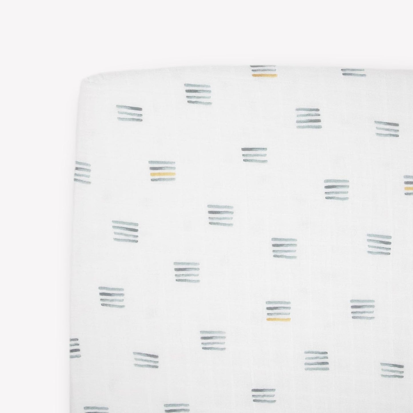 Little Unicorn Premium Crib Sheet | Breathable & Super-Soft Muslin Fabric (Blue Stacks)