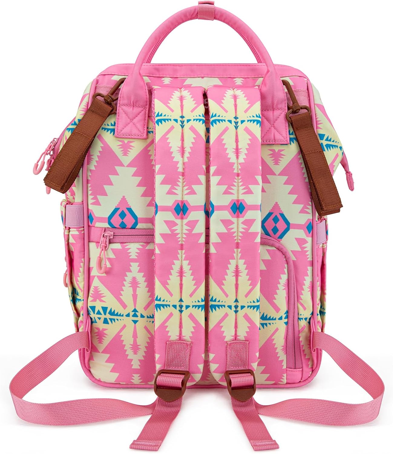 Montana West Wrangler Callie Diaper Bag Backpack with Stroller Straps Western Pattern Multifunction Baby Travel Bag WG2204-91102PK
