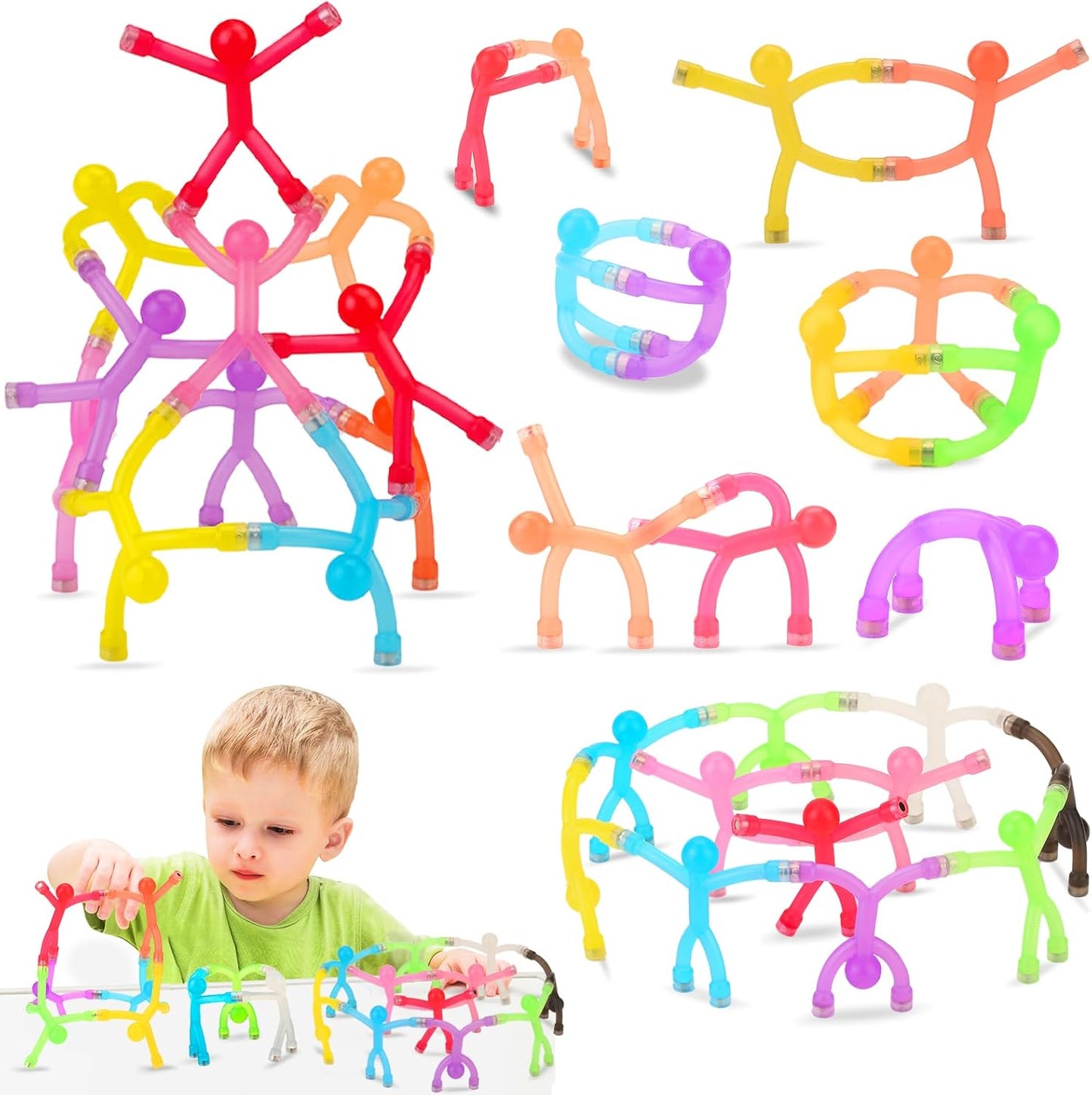48Pcs Magnetic-People-Magnet-Men, Magnetic Travel Toys for Kids, Creative, Portable and Educational, Funny Magnets for Kids, Small Toys for Classroom Prizes, Easter Egg Stuffers, Office