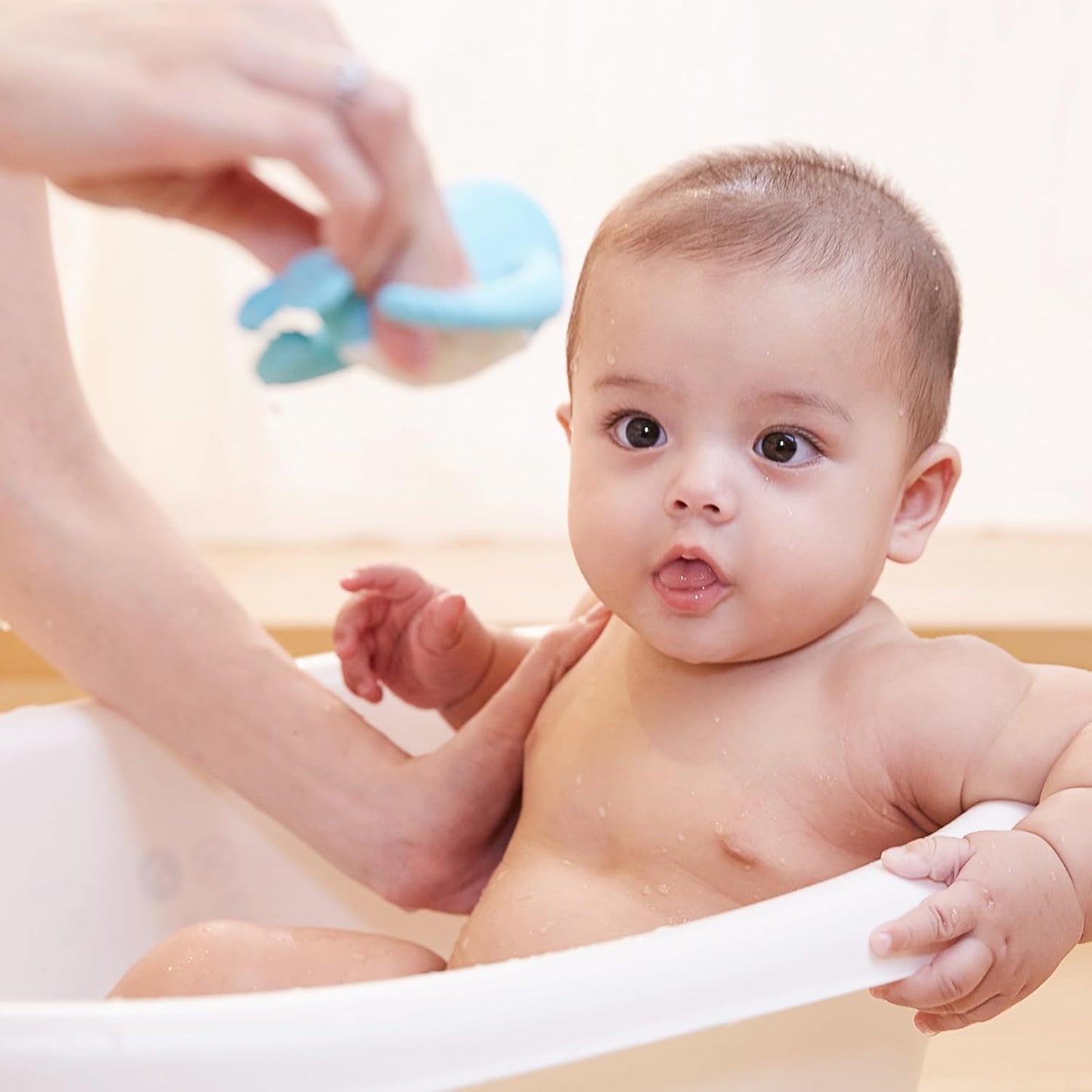 Smily Mia Narwhal Silicone Baby Teether for 3-6Months, Teething Toys 6-12Months, Best Toys for 4Months Babies, Sensory Toys for Teething Babies, Chew Toys for Teething Pain Relief, Blue