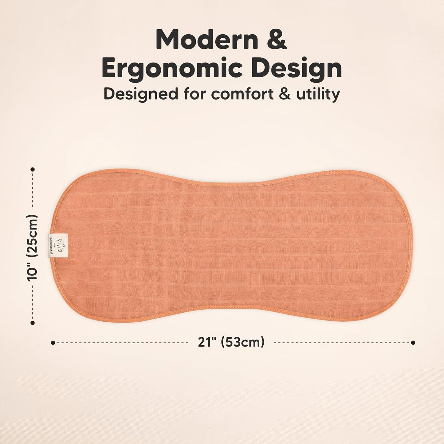 5-Pack Muslin Burp Cloths Baby Boy, Girl - Very Absorbent Baby Burp Cloth Rags, 8-Layers Viscose Derived from Bamboo Cotton Muslin Towel, Super Soft Spit Up Rags, No Shrink Washcloths (Hills)