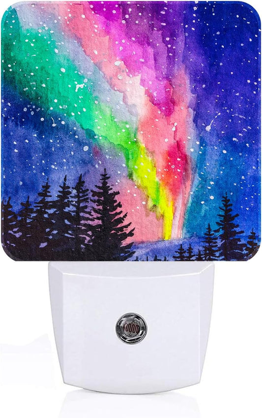Northern Lights Night Light,Plug-in Nightlights Auto Sensor Night Lamp Dusk to Dawn Lamp Home Decor for Nursery Children Girls Boys
