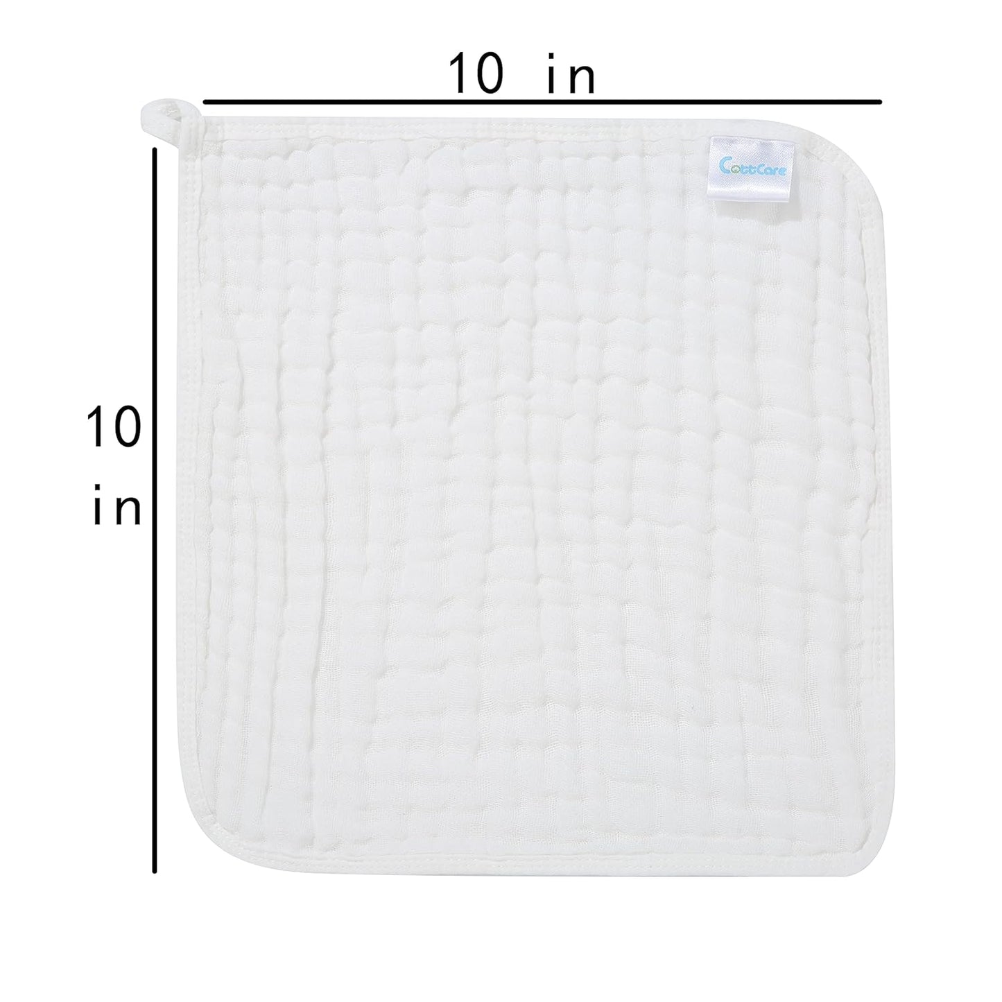 Baby Muslin Washcloths,Natural Purified Muslin Cotton Baby Wipes 6 Layer Absorbent Soft Newborn Baby Face Towel for Sensitive Skin,Baby Registry as Shower 5 Pack 10x10 inches