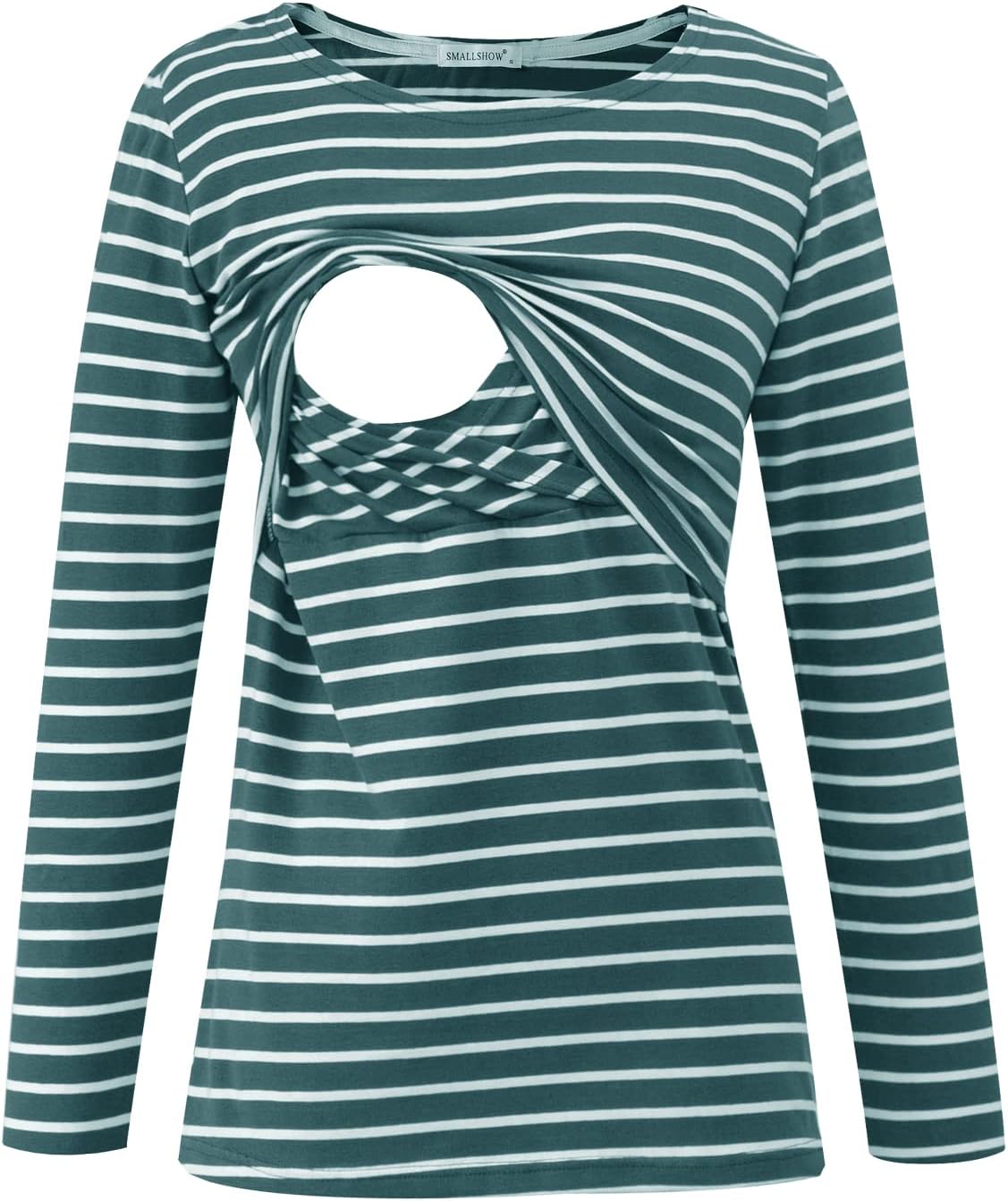Smallshow Women's Maternity Nursing Tops Comfy Long Sleeve Breastfeeding T-Shirt