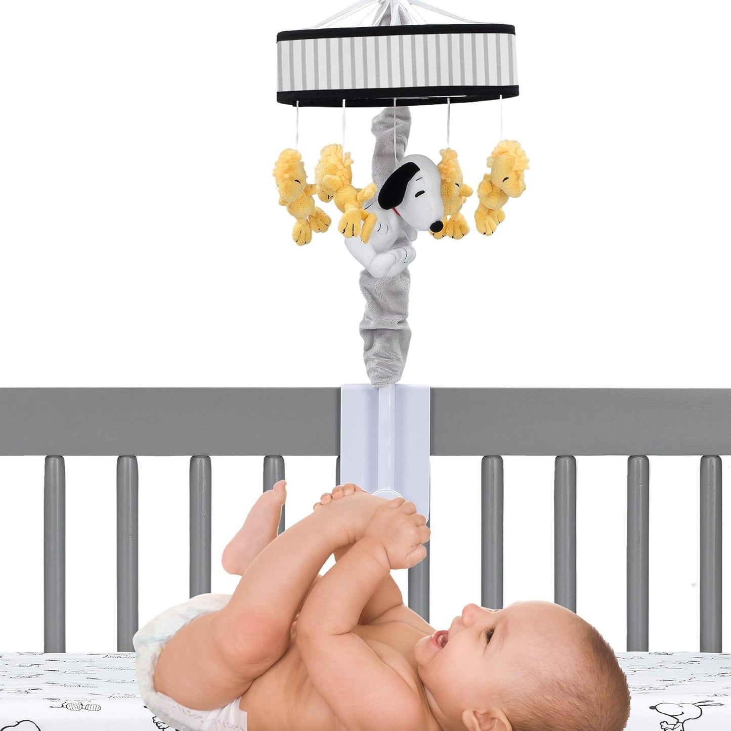 Lambs & Ivy Classic Snoopy & Woodstock Musical Baby Crib Mobile Soother Toy
