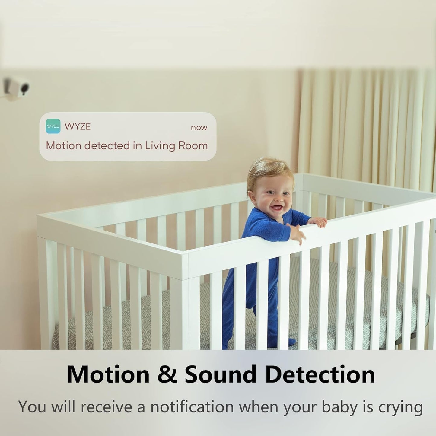 Cam V3 Smart Home Security Camera, Indoor/Outdoor Use, IP65-Rated 1080p Plug-in, Color Night Vision, Motion Detection, Two Way Audio, Works with Alexa, Google Assistant, Cam V3+32GB Micro SD Card