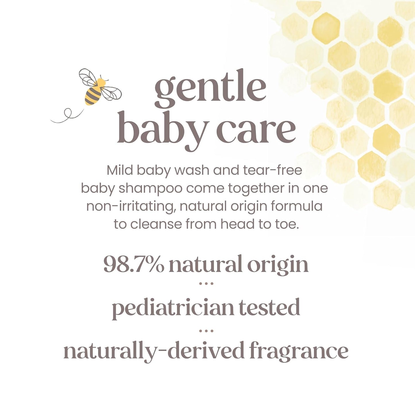 Burt's Bees Baby Sensitive Foaming Shampoo and Wash, Fragrance Free, Tear Free, Pediatrician Tested, 97.5% Natural Origin, 8.4 Fluid Ounces, Pack of 3