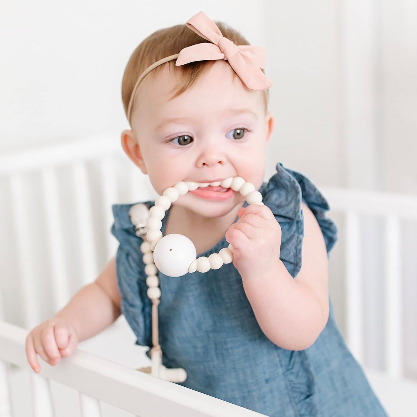 Ryan and Rose Cutie Teether Rattle (Ivory)
