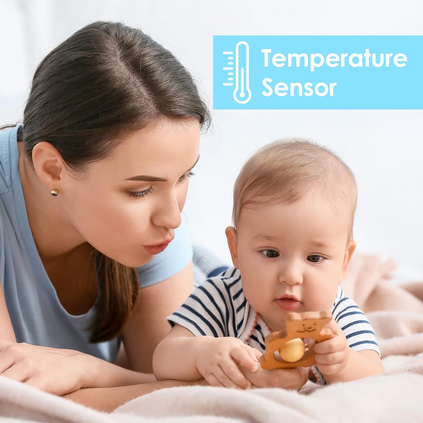 nannio Smart Baby Monitor Camera, Wi-Fi Remote Acess, HD Pan-Tilt-Zoom Smart Camera for Phone with 2-Way Audio, Clear Night Vision, Temp Sensor, No Monthly Fee (Compatible Connect Smart Baby Monitor)