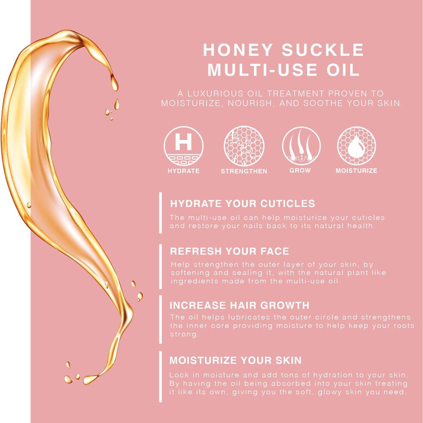 BEAUTE DE PROVENCE Multi-Use Face, Body & Hair Oil - Hydrates Skin, Restores Shine - With Apricot, Coconut Oil & Vitamin E - 4 Fl Oz