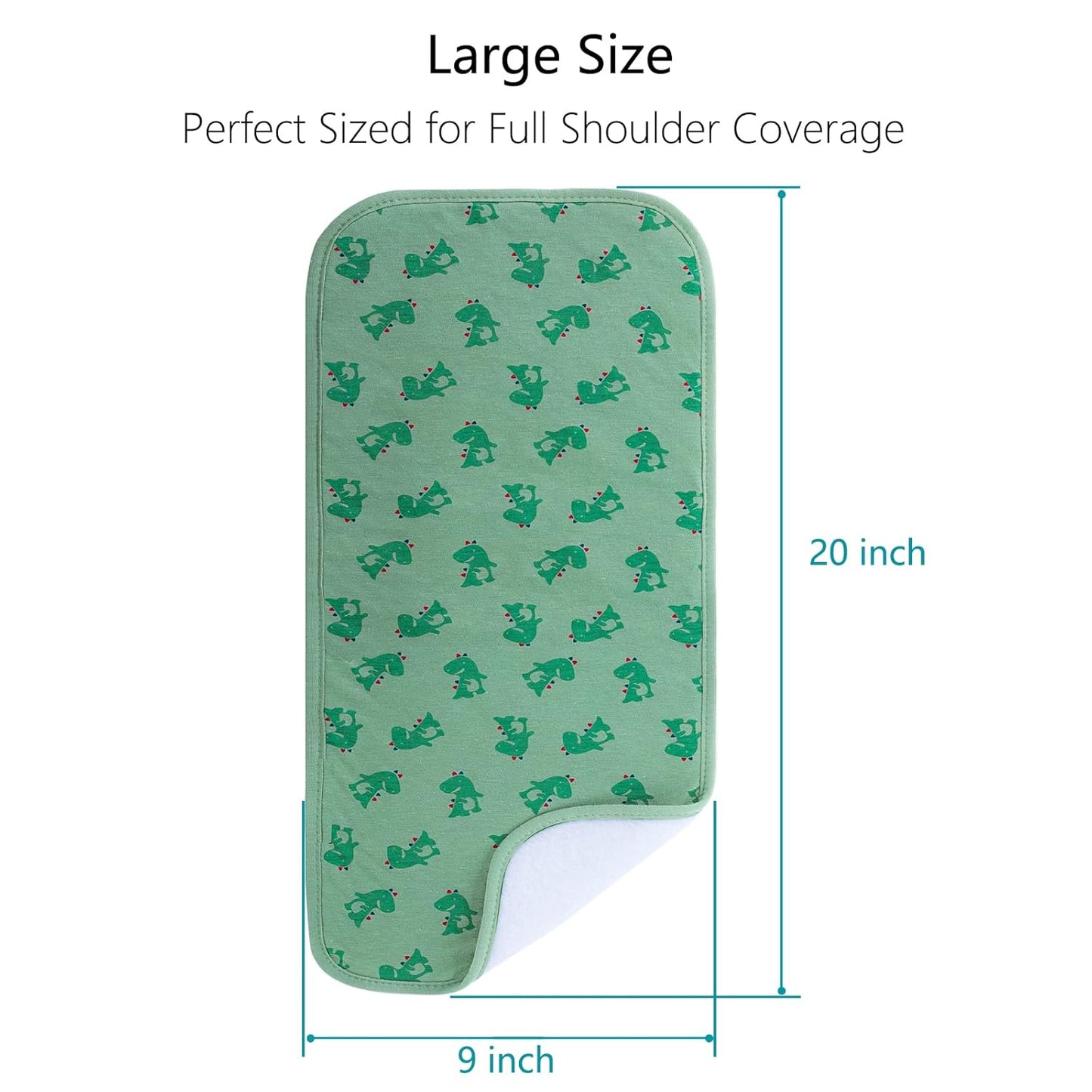 Hakochia Burp Cloths for Baby Boy & Girl Organic Cotton Large Unisex Burp Clothes Extra Absorbent Soft Neutral Burping Rags Spit Up Cloth Sets for Newborns 8 Pack (D)