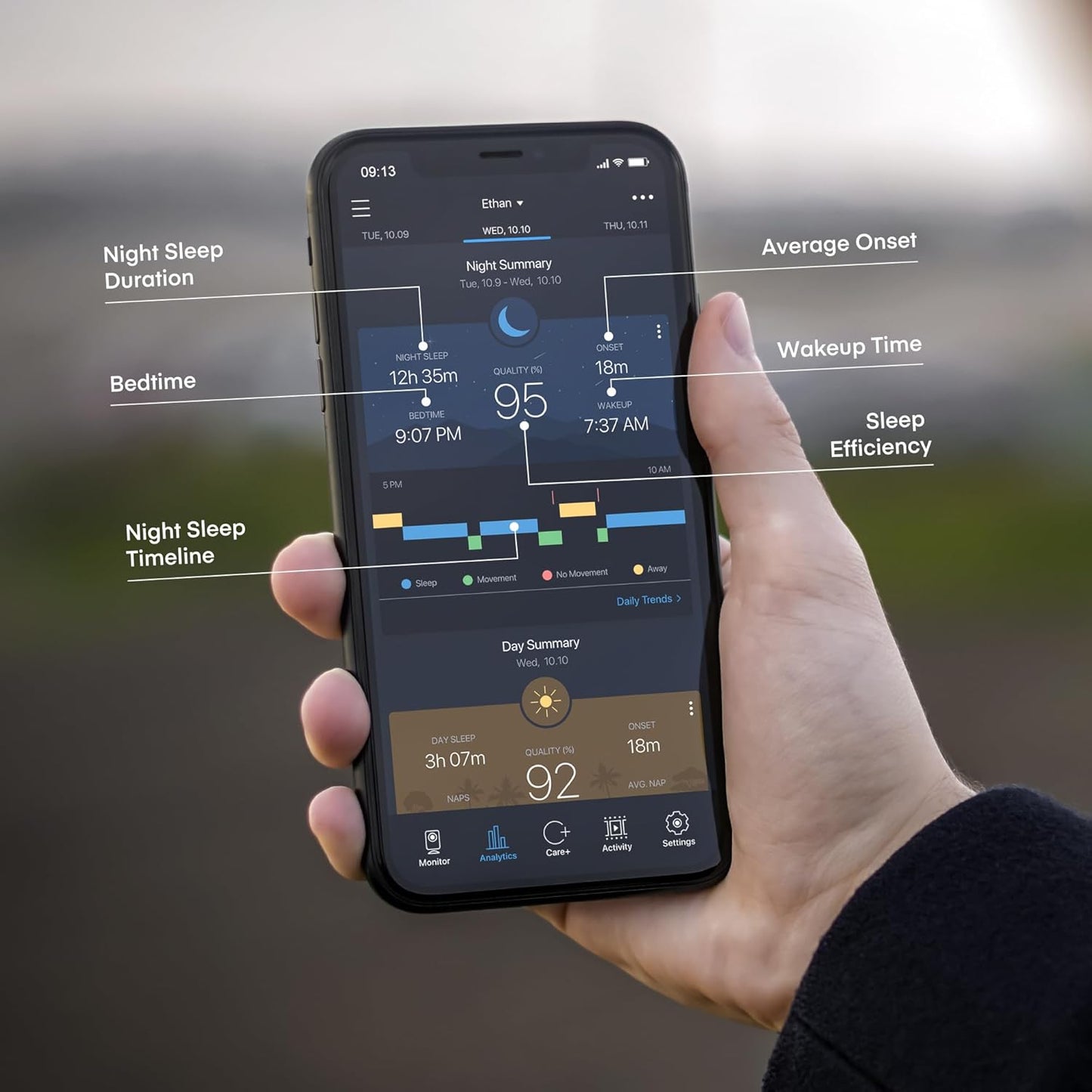 Miku Pro Smart Baby Monitor with Camera, Track Live Breathing with No Wearable, Real-Time Alerts, Sleep Analytics, 1080p Wi-Fi Video, Night Vision, and 2-Way Audio, Wall Mount Included