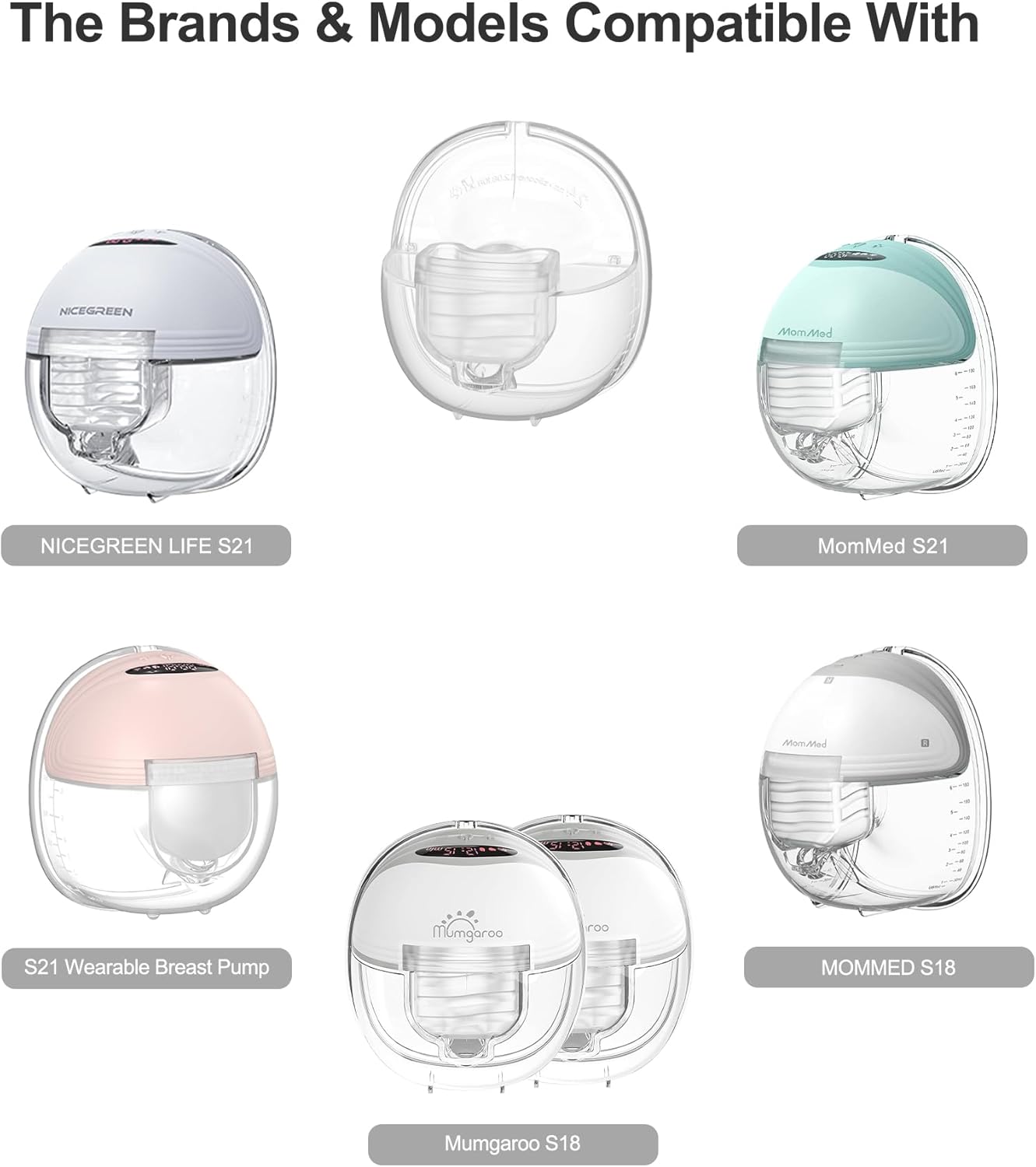 Wearable Breast Pump Accessories Replacement Parts Flange 24mm Compatible with MOMMED S21 S18