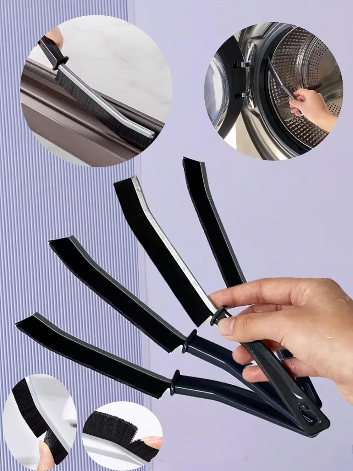 3 PCS Crevice Cleaning Brush,Hard Bristle Crevice Cleaning Brush,Crevice Cleaning Tool is Effective to Clean The Small Gap of Kitchen, tolilet and Windows.