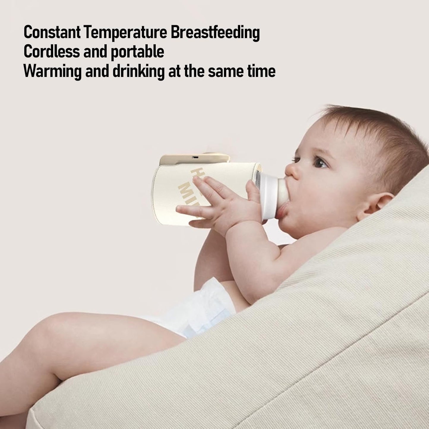 Portable Bottle Warmer for Travel,USB Type C Universal Cordless Accurate Temperature Control 6000mah8000mah10000 for Travel, Car, Outdoor (8000mah)