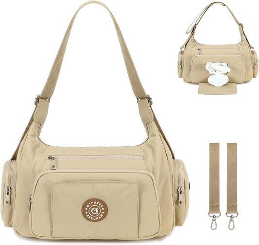 Puffer Crossbody Bags for Women Mom Large Diaper Bag Purse with Wipes & Trash Dispenser Cross Body Purses Messenger Bags