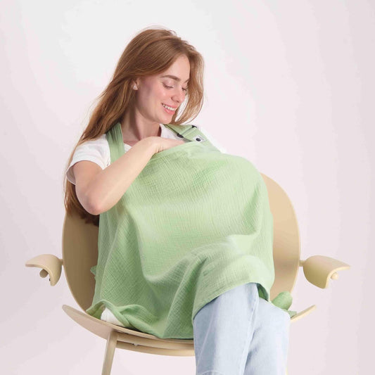 San Francisco Baby Nursing Cover – Breathable Breastfeeding Cover for Nursing, 360° Nursing Cover Up for Breastfeeding, Privacy Nursing Covers, Nursing Blanket for Breastfeeding – Mist Green
