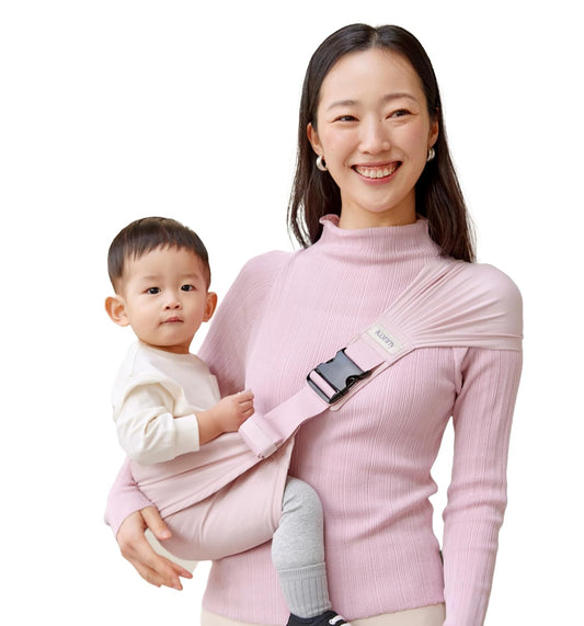 Konny Baby Carrier Hip Seat, Dual Support IHDI Certified with Two Safety Pads, Adjustable Wraps Sling Wearable One Size Fits All, Baby Essentials for 6 to 48 Months up to 44 lbs -Pink