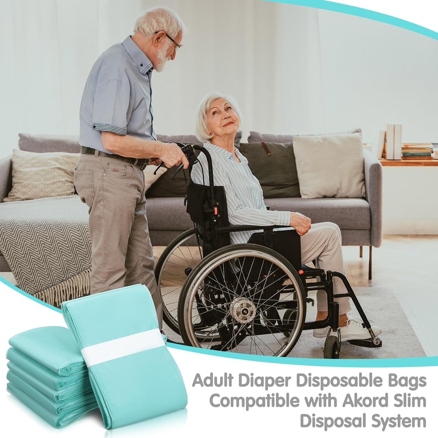 Yeaqee 12 Pack Diaper Disposal Liner Refills Compatible with Janibell Akord 280 Dekor Plus Diaper Pails Extra Thick Pail Refill Liners Adult Scented Odor Resistant Liners Holds up to 7200(Green)