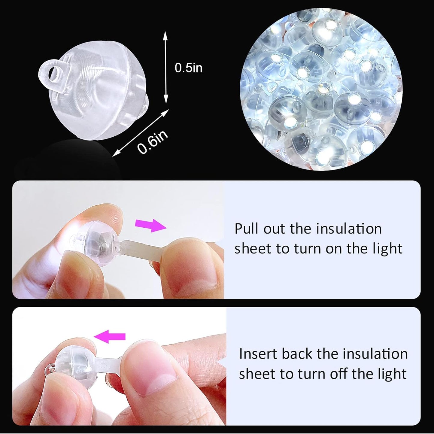 ZGWJ 50PCs Mini Led Lights for Paper Lantern, White Led Balloons Light up Balloons for Neon Party Lights Easter Eggs Christmas Halloween Birthday Party Wedding Decoration