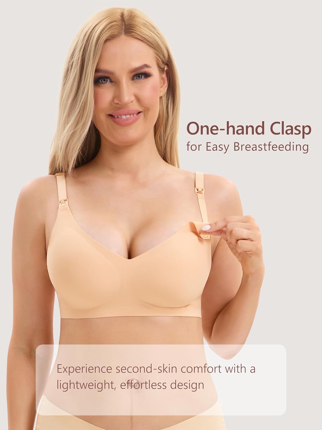 Angelhood 3 Pack Nursing Bras for Breastfeeding Seamless Pregnancy Maternity Bra Wireless Sleep Bralette with Extenders