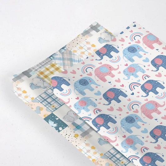 Soft 2 Pack Cartoon Elephant Rainbow Pattern Baby Changing Pad Covers for Infant Newborn, Unisex African Safari Animals Nursery Fitted Diaper Changing Table Pad Mat Sheets for Boys Girls-16x32