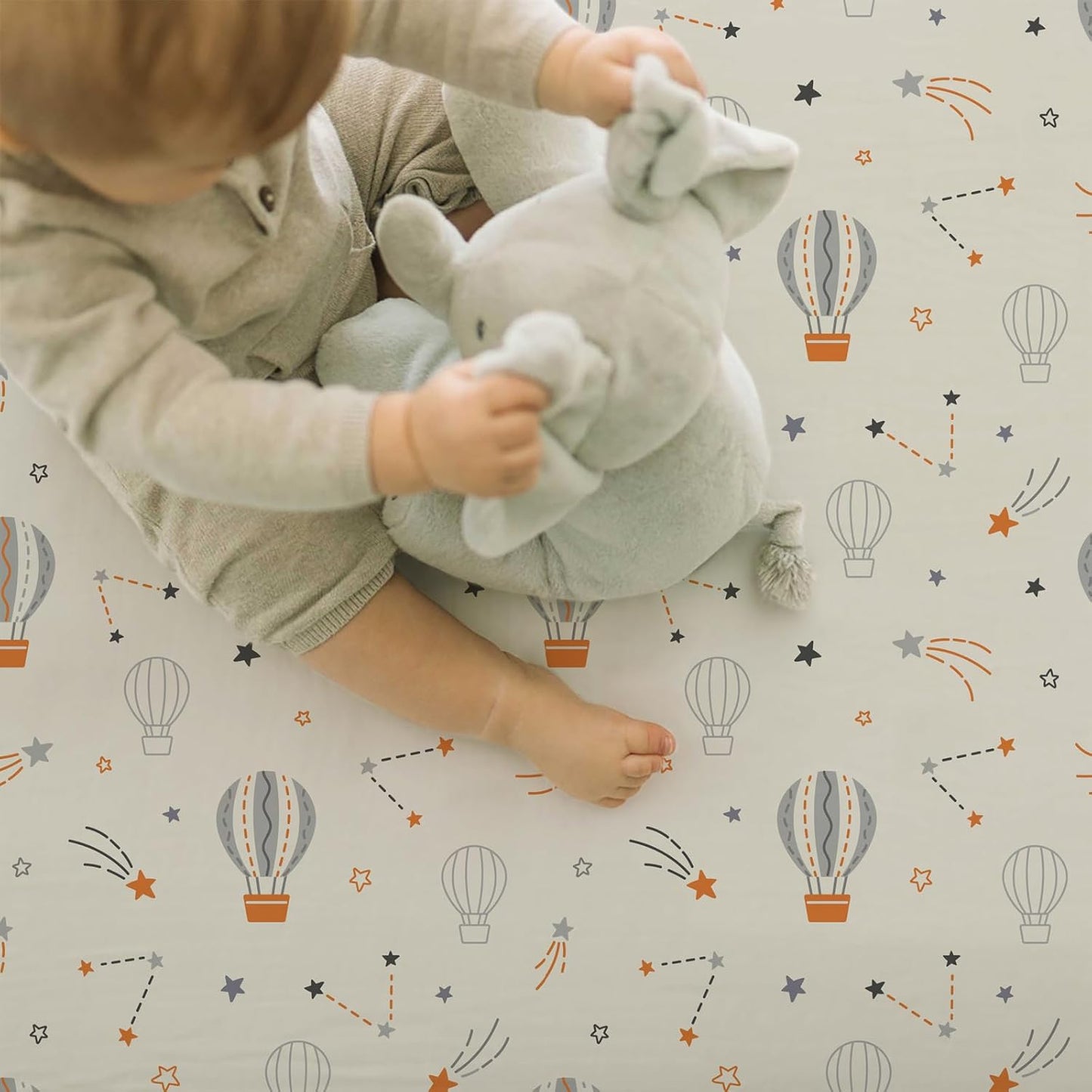 Stretch Fitted Bassinet Sheet Set BROLEX 2 Pack Cradle Sheets for Bassinet Pad/Mattress,Unisex Boys Girls,Ultra Soft,Starsmoon Balloon