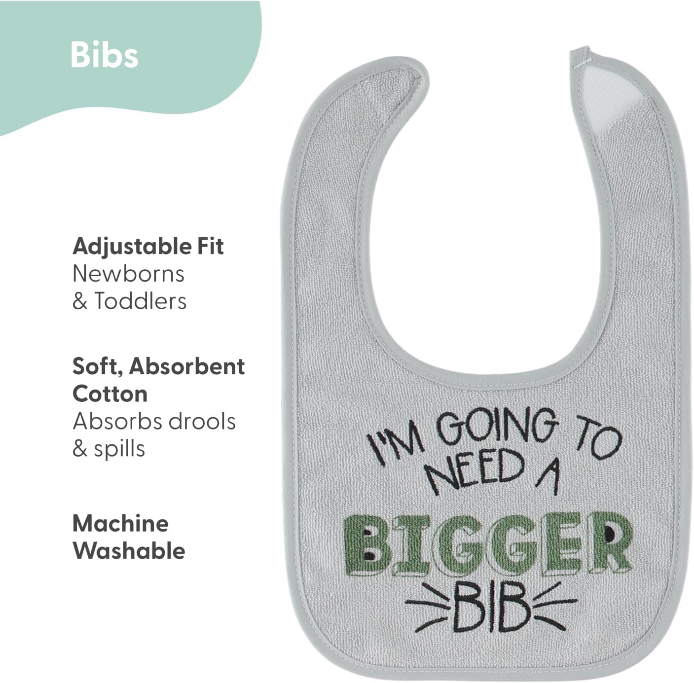 The Peanutshell Baby Boy Terry Bibs Set of 10-100% Cotton, Soft, Absorbent Baby Bibs, Toddler Boy Set, Newborn & Infant Bib - Dinosaur