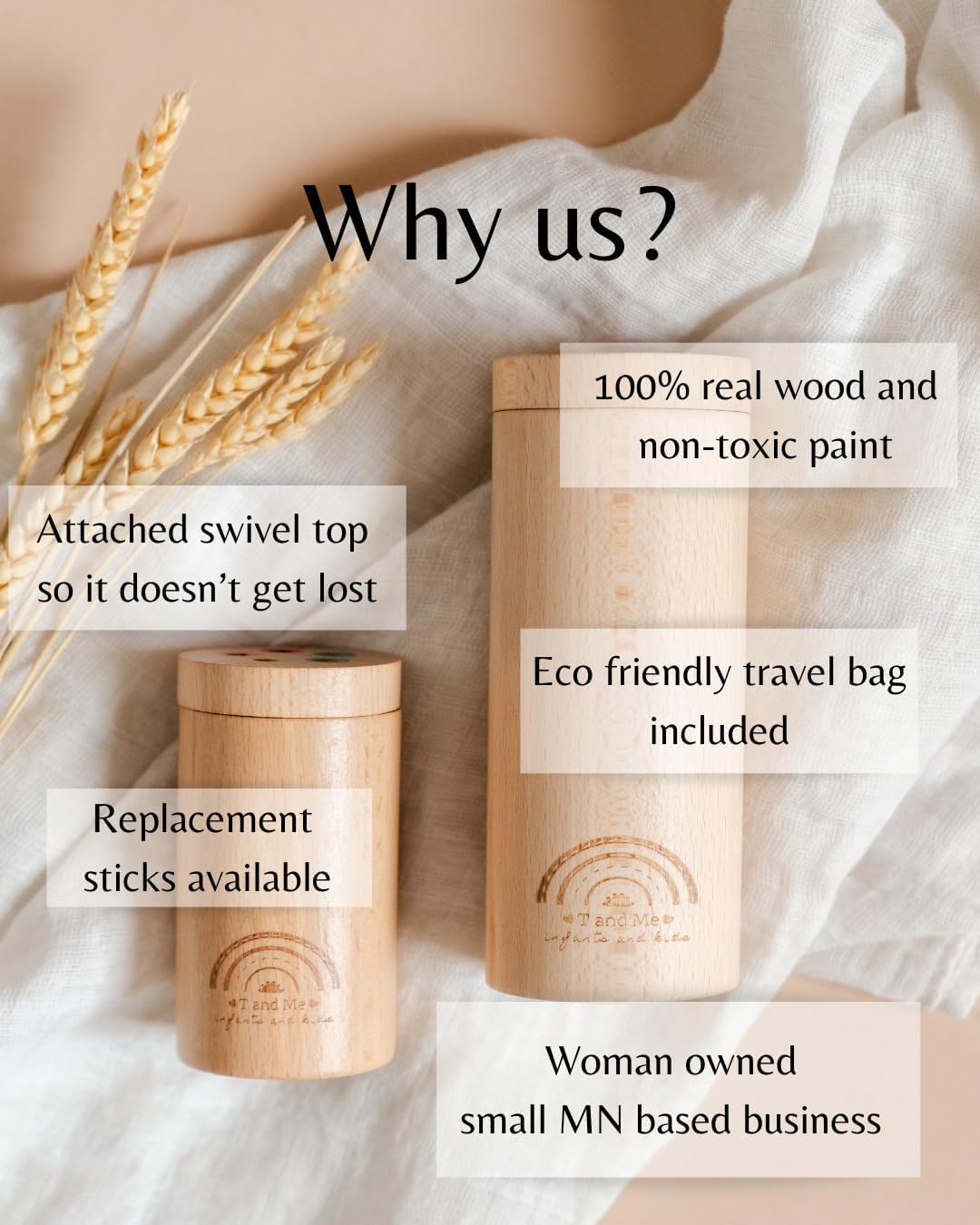 Sticks for Kids Plus Size, Montessori Toddler Toys for 1-3 Year Old, 1 Year Old Gift, Wooden Toys, Sensory Toys, Toddler Stocking Stuffer, Educational Games