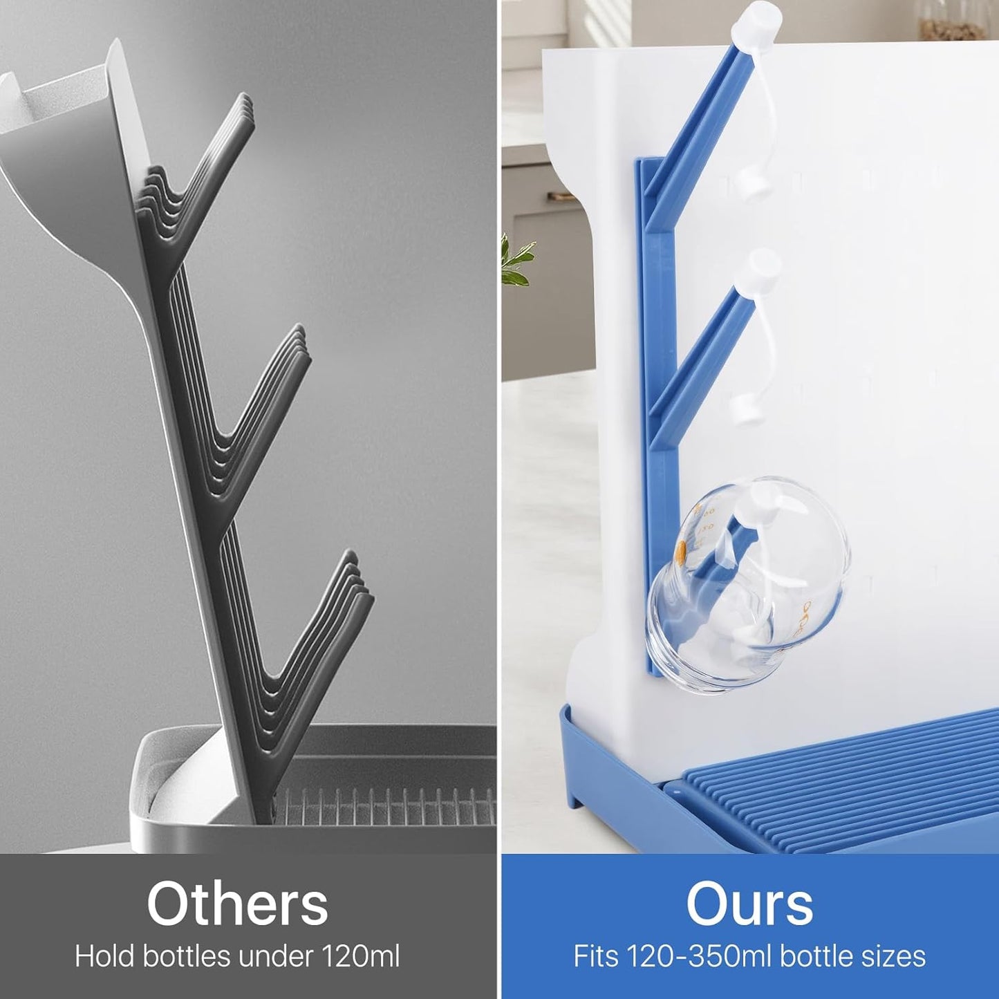Ultimate Baby Bottle Drying Station -Space Saving Standing Drying Rack for Baby Bottles Multi-Level Vertical Holder for Maximum Airflow & Storage