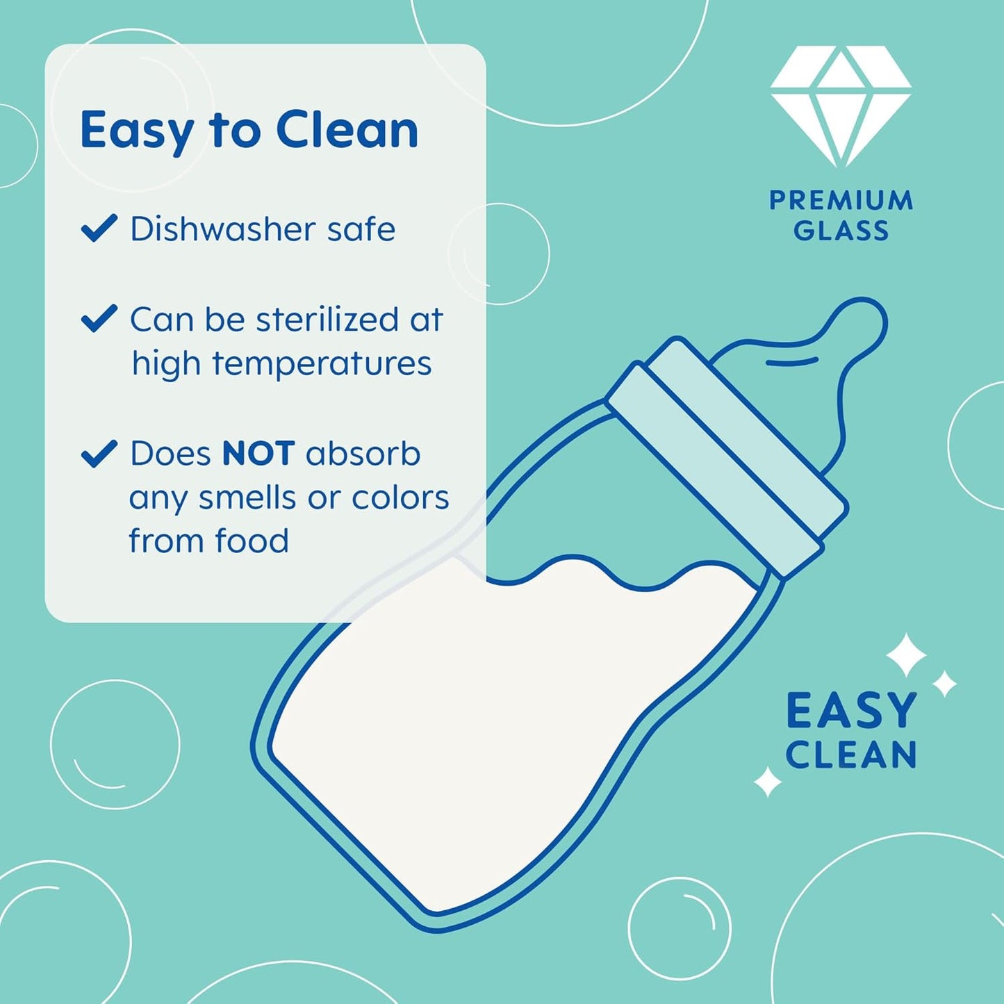 MAM Premium Glass Baby Bottles, Easy Switch Between Breast and Bottle, Feel Good Slow Flow, Newborn Essentials Must Have, 0+ Months, BPA Free, 6oz, Girl, 3 Pack
