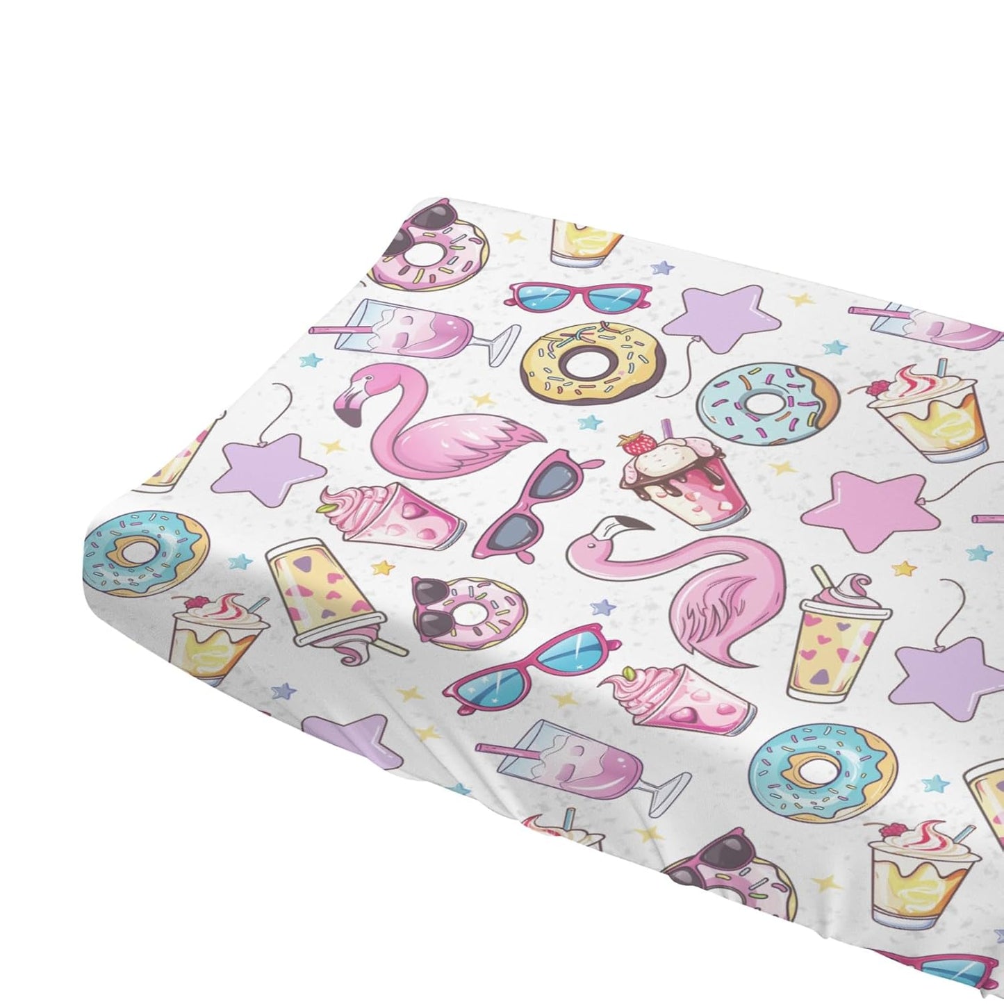 Boho Surfing Summer Beach Changing Pad Covers for Boy Girl 32''x16'' Coconut Tree Surfboard Bus Tropical Floral Leaves Wave Fitted Change Table Pad Mats Soft Cradle & Bassinet Sheets (Pink, one Size)