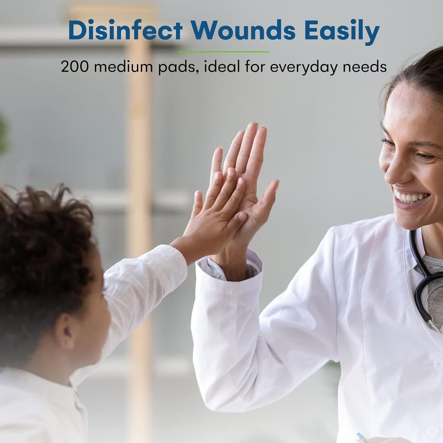 Alcohol Wipes | Individually Wrapped Alcohol Prep Pads with 70% Isopropyl Alcohol, Great for Medical & First Aid Kits | Sterile, Antiseptic 2-Ply Alcohol Swabs - 200 count