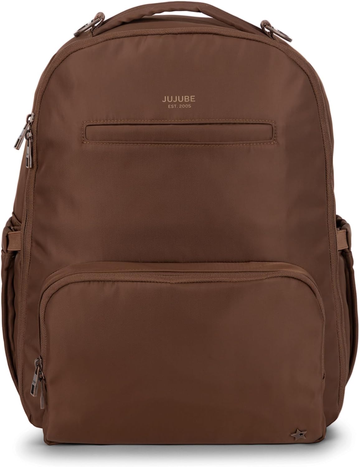 JuJuBe Classic Diaper Bag Backpack with Portable Changing Pad, Baby Stroller Straps, Large Travel Backpack for Boy or Girl, For Carrying Baby Bottles, Wipes, Diapers, Pacifiers, Espresso