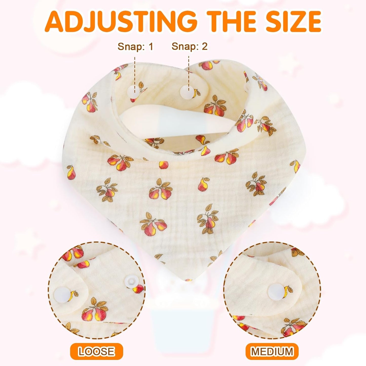 Accmor Muslin Baby Drool Bibs 6 Pack Baby Bandana Drool Bibs Soft Cotton Baby Bandana Bibs for Teething Drooling