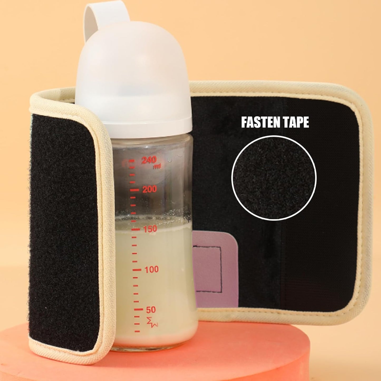 Portable Baby Bottle Warmer Portable Bottle Warmer 18W Quick Heating Baby Bottle Warmer Temperature Adjustable USB Baby Bottle Heater for Home Family Style 2