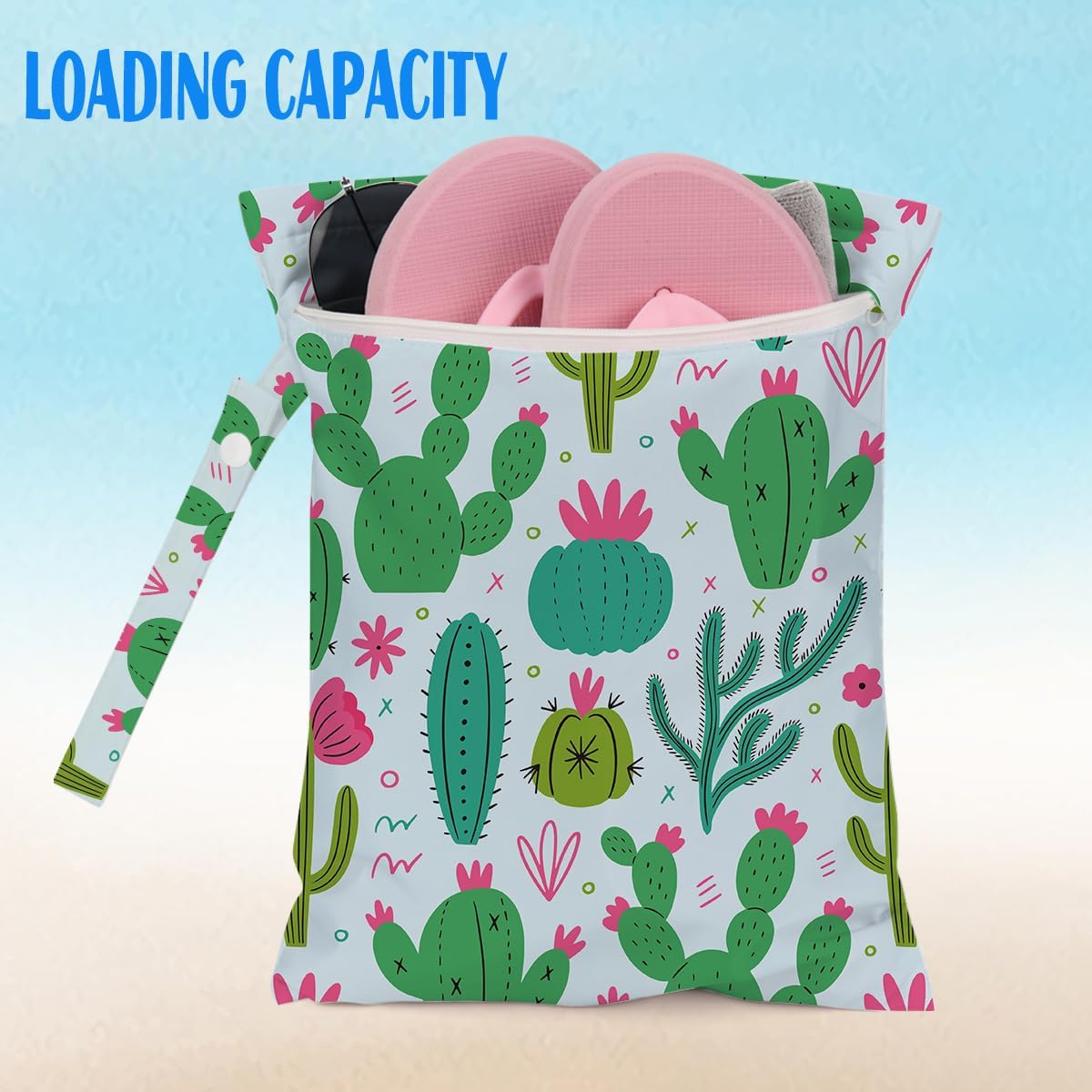Wet Bag for Baby Swimsuit Dirty Clothes Diaper Yoga Gym, Wet Dry Bag, Beach Vacation Essential for Travel Poor Bathing Diapers