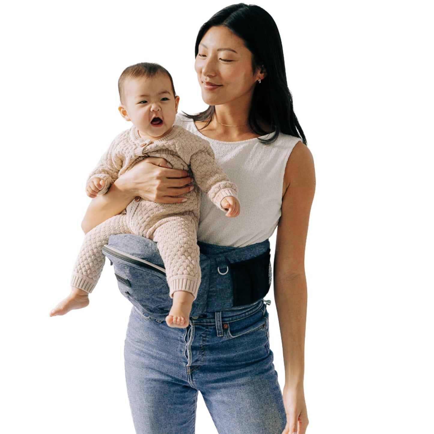 Tushbaby The Original Premium Quality Hip Seat Carrier – Safety-Certified Baby & Toddler Carrier with Secure Safety Buckles, No-Flimsy-Foam Design, Storage Pockets & Nursing Pillow. 0–3 yrs