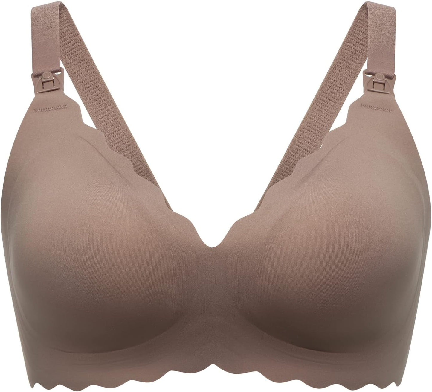 Momcozy Nursing Bras for Breastfeeding, Seamless Pregnancy Maternity Bra Wireless Classic Jelly Strip Support Nursing Bra