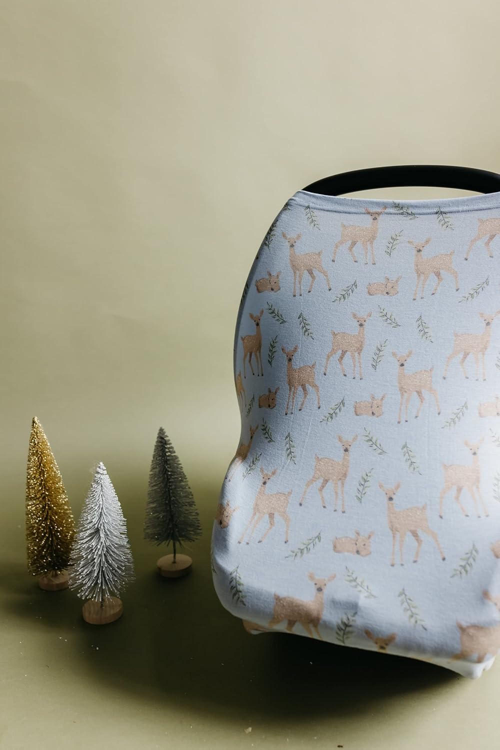 Baby Car Seat Cover Canopy and Nursing Cover Multi-Use Stretchy 5 in 1 Gift Doe by Copper Pearl